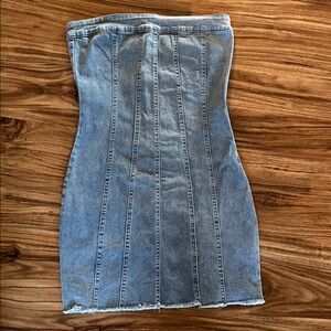 Amazon Strapless Denim Dress